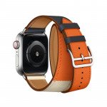 Wholesale Tour Leather Band Loop Strap Wristband Replacement for Apple Watch Series 7/6/SE/5/4/3/2/1 Sport - 44MM / 42MM (Orange)